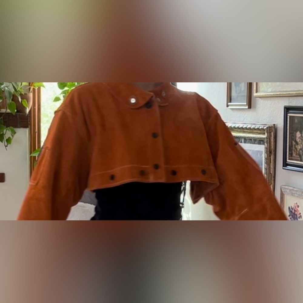 Crop top - suede jacket